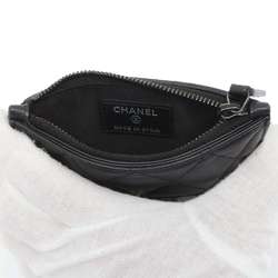 CHANEL Business Card Holder/Card Case 2.55 Matelasse Calfskin Wallet/Coin Black