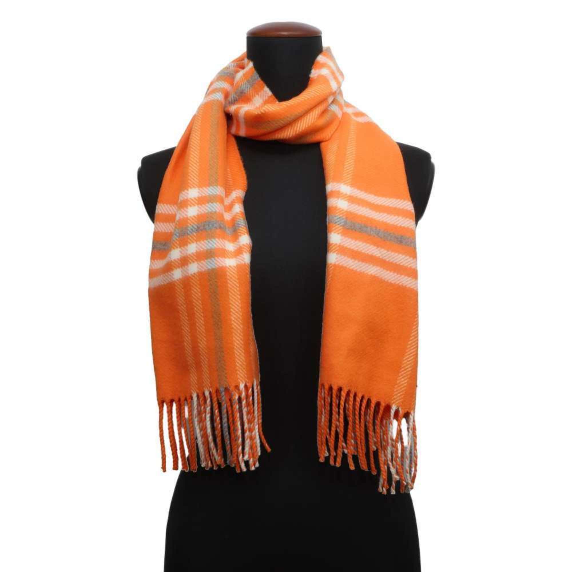 Hermes scarf blanket check cashmere HERMES