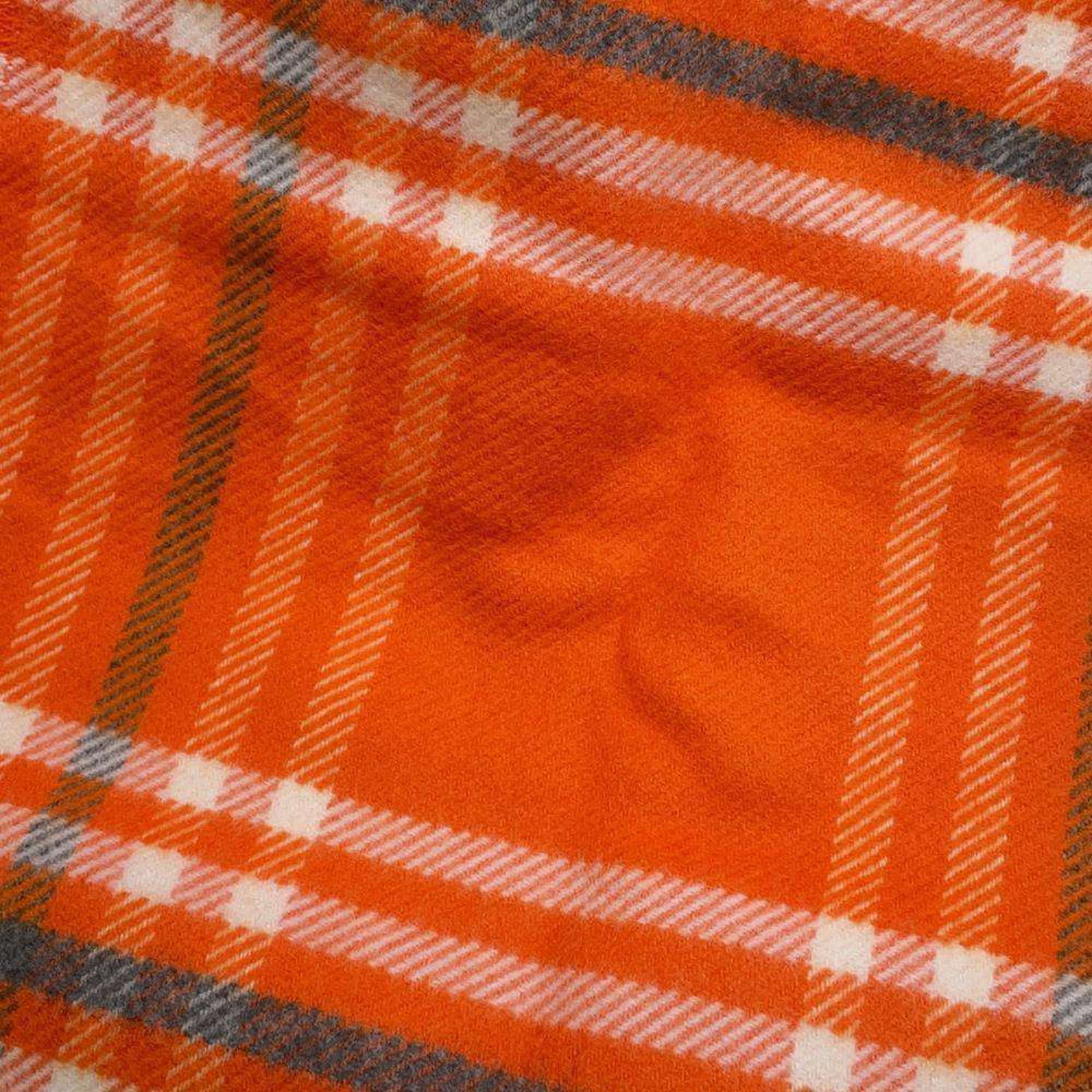 Hermes scarf blanket check cashmere HERMES