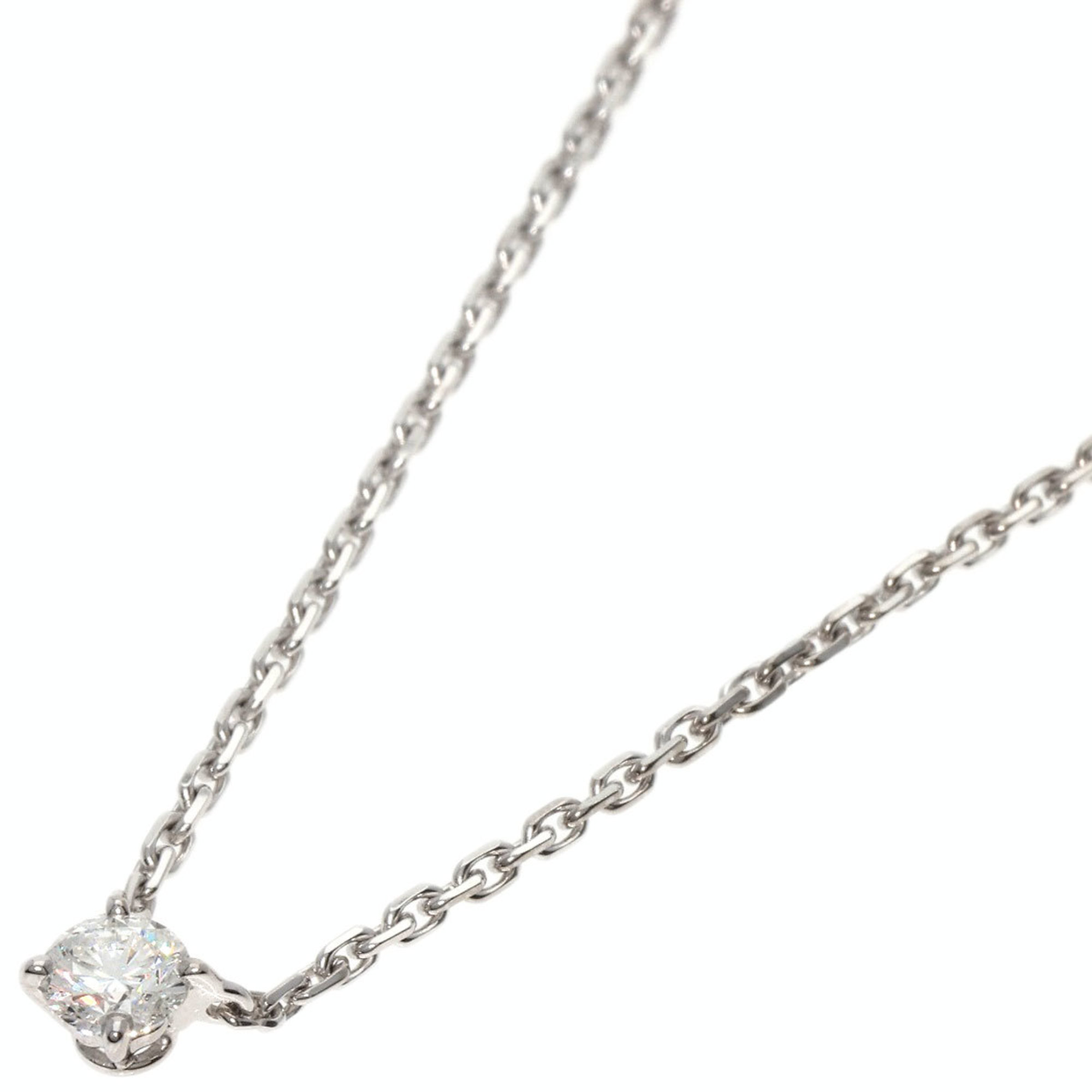 Cartier Diamond G-VS1-V Necklace K18 White Gold Women's CARTIER