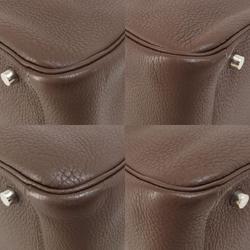 Hermes Lindy 30 Chocolate Handbag Taurillon Women's