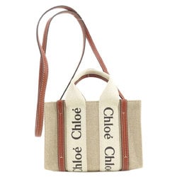 Chloé Chloe Woody Shoulder Bag Canvas Women's CHLOE