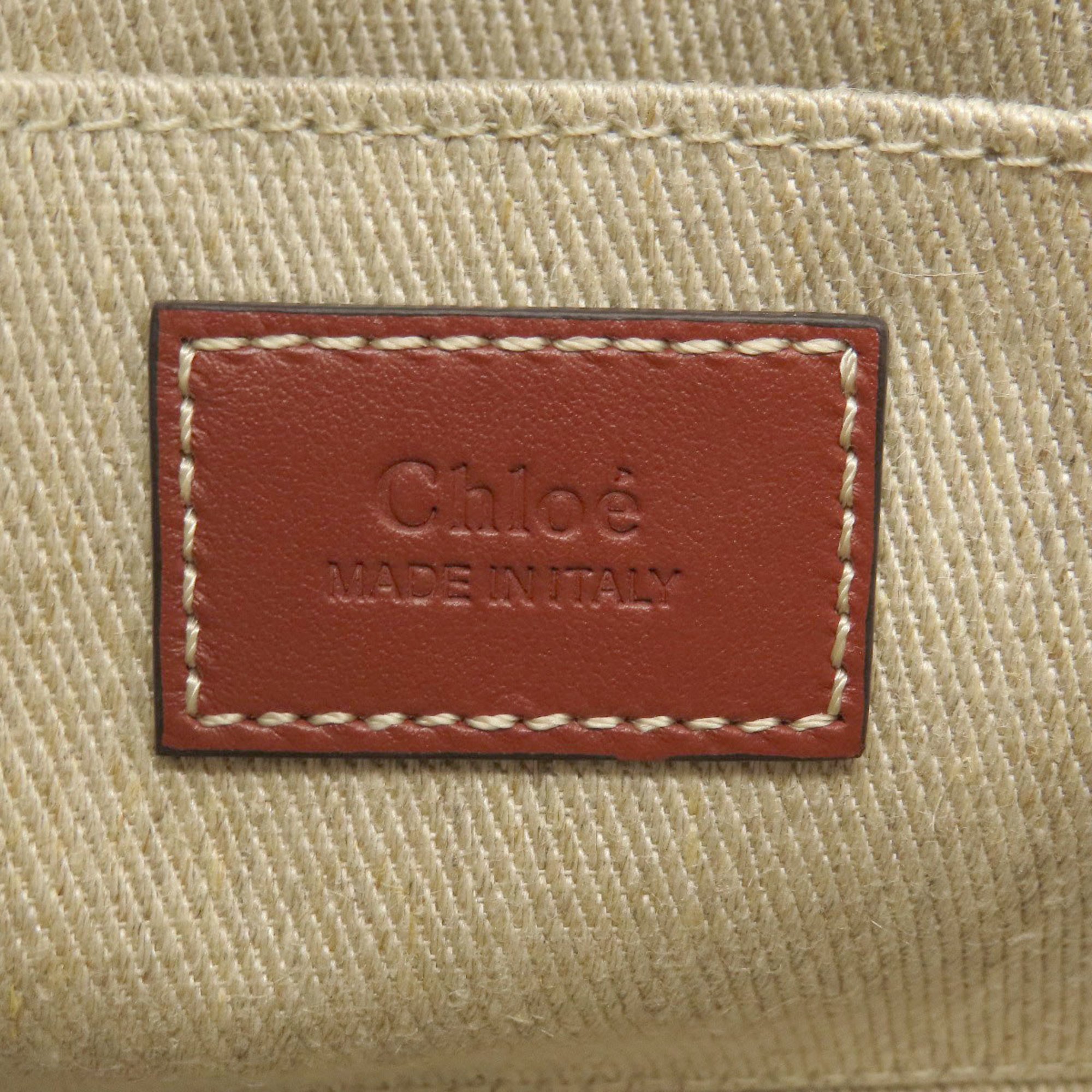 Chloé Chloe Woody Shoulder Bag Canvas Women's CHLOE