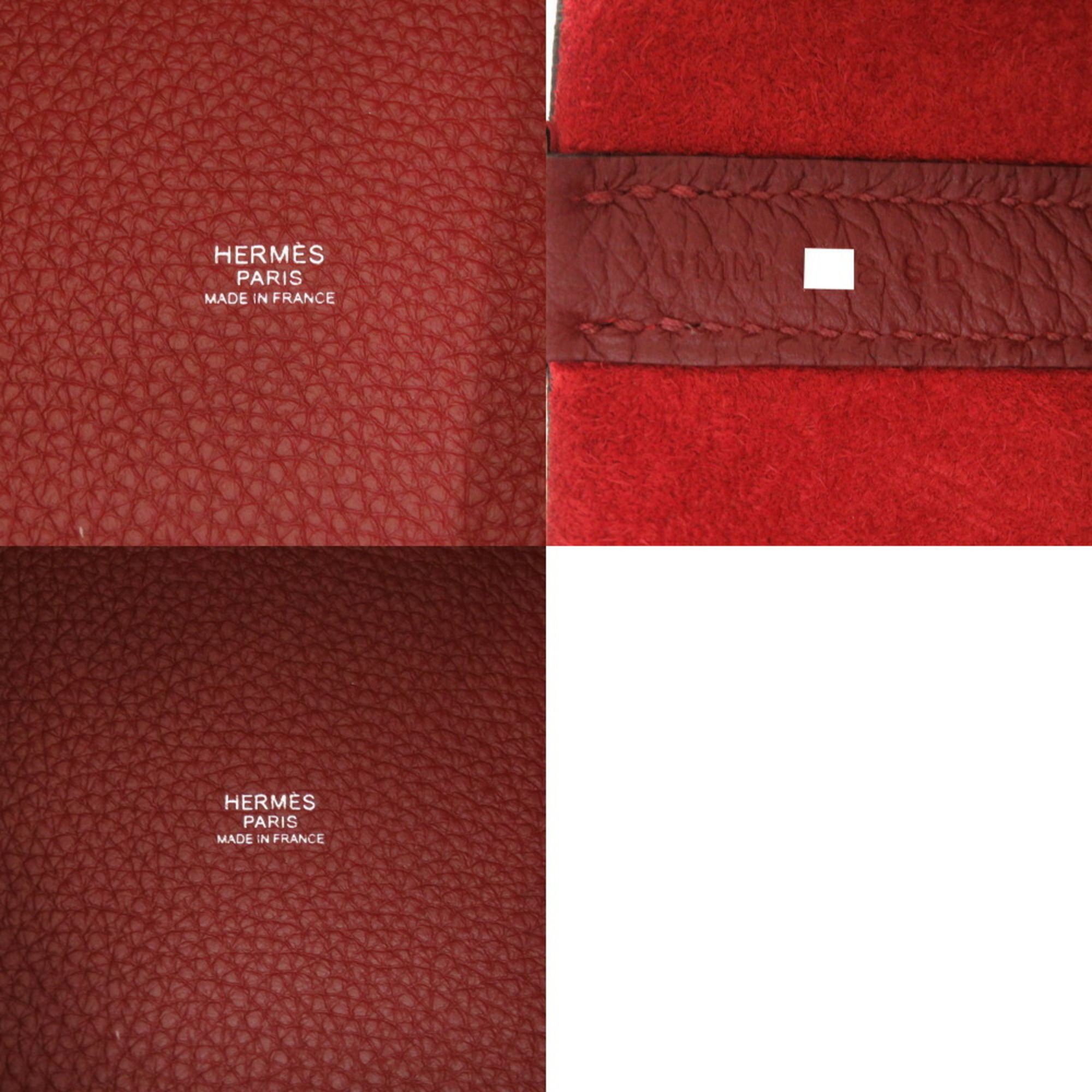 Hermes Picotin Lock PM Taurillon Clemence Rouge H U Stamp Handbag Red 0862 HERMES