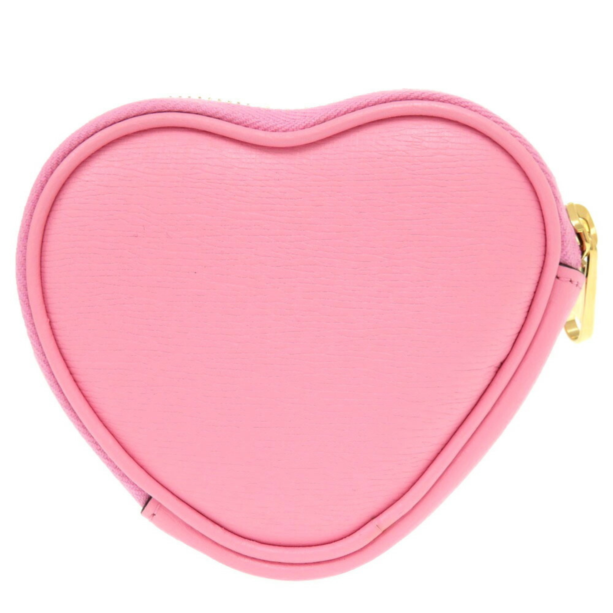 Gucci x Bananya Heart Leather Pink 701062 Coin Case Wallet Key Ring 1073 GUCCI