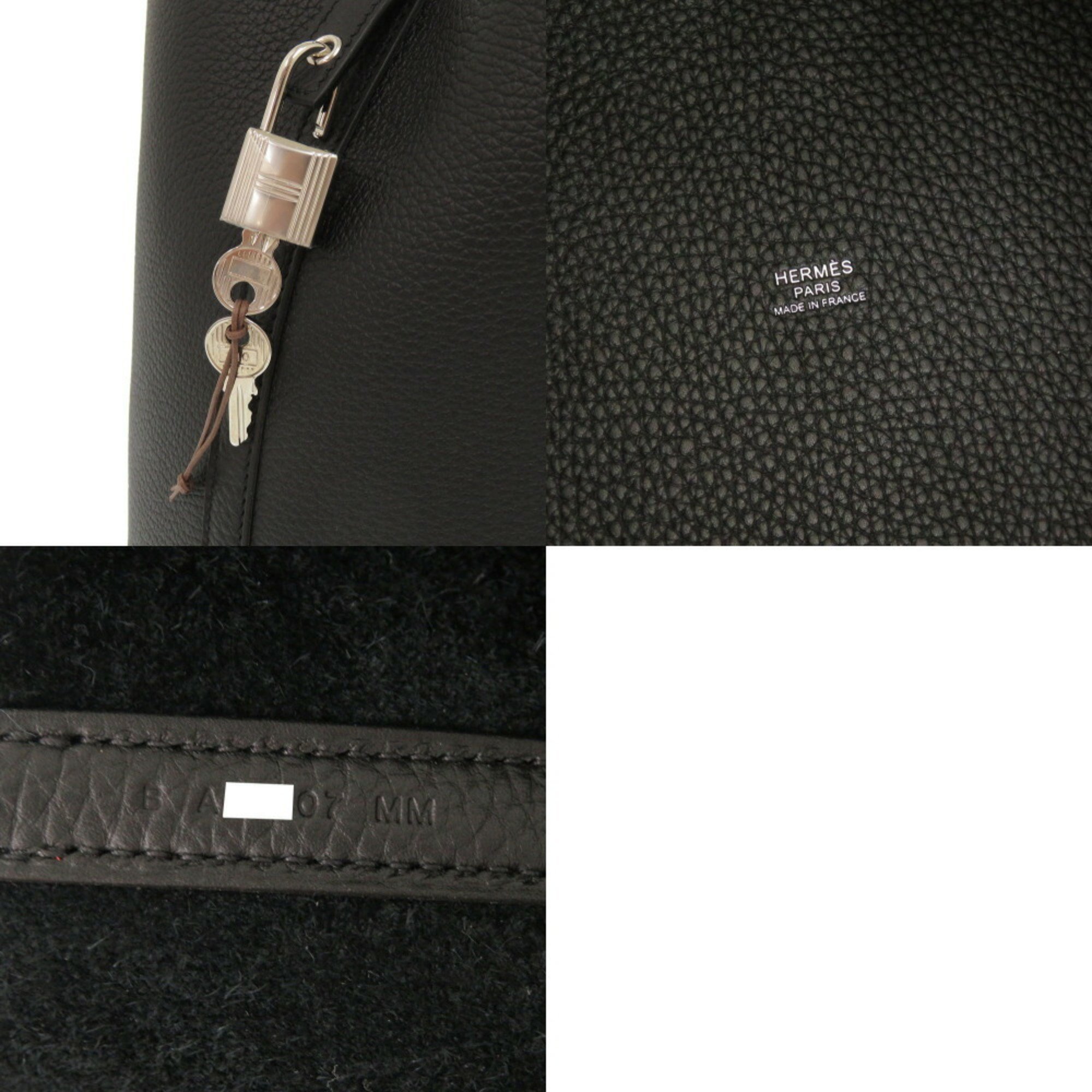 Hermes Picotin Lock MM Taurillon Clemence Black B Stamp (Made in 2023) Handbag 0860 HERMES