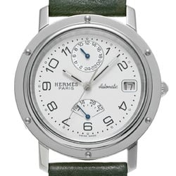 HERMES Clipper Power Reserve CL5.710 Men's SS/Leather Wristwatch Automatic