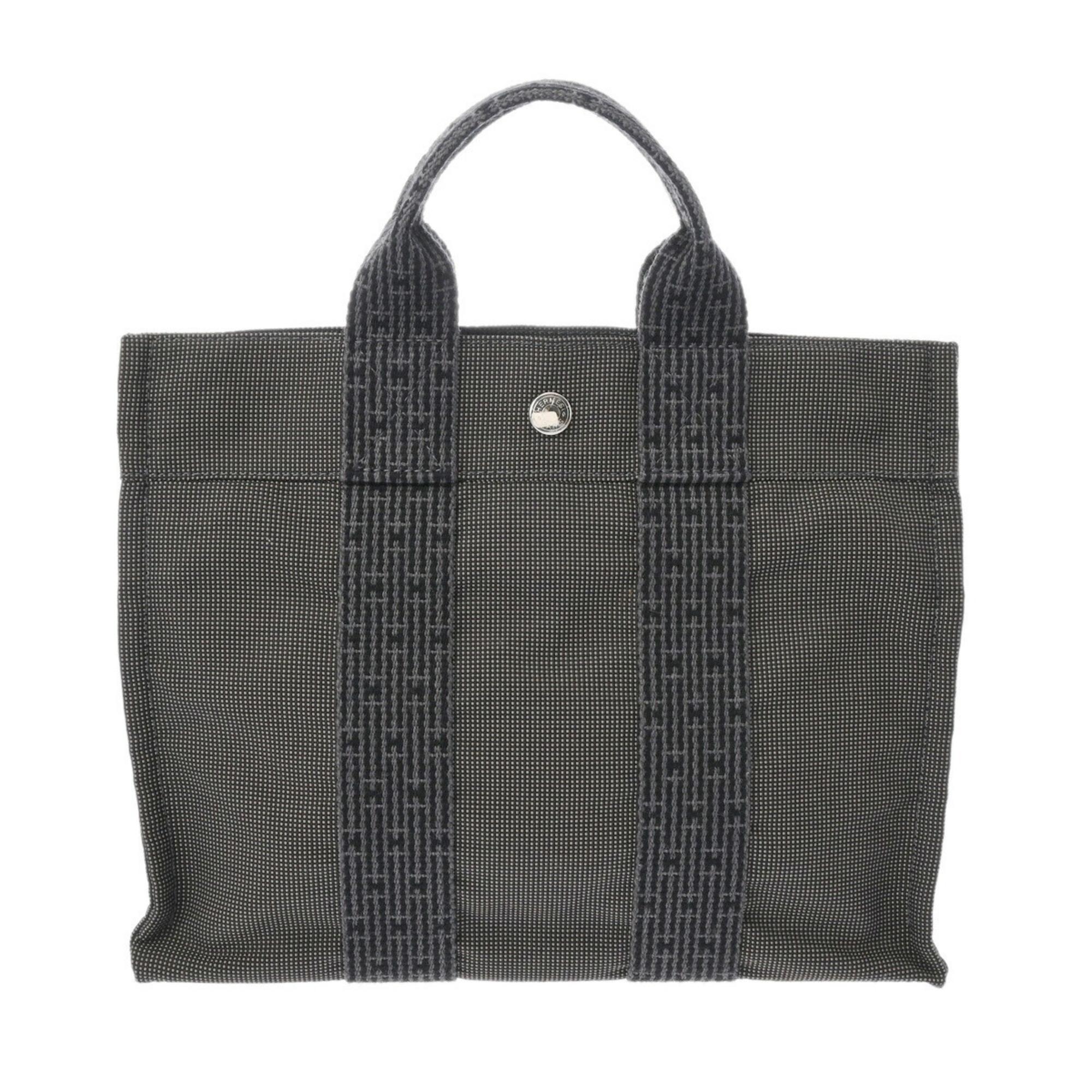 HERMES Hermes Air Line PM Grey Women's Canvas Tote Bag