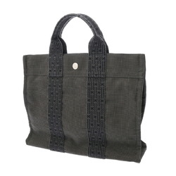 HERMES Hermes Air Line PM Grey Women's Canvas Tote Bag