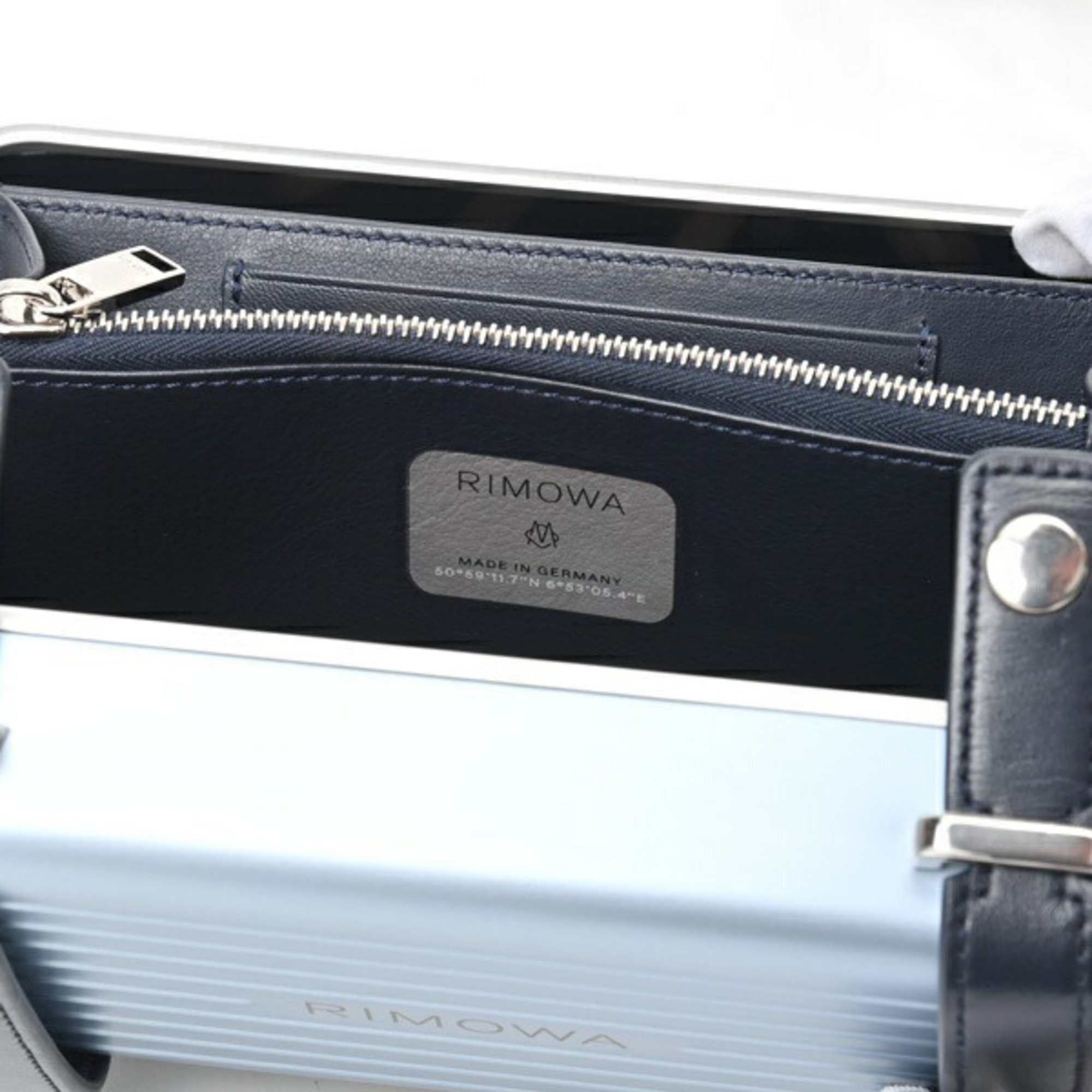 Christian Dior Dior DIOR Rimowa Collaboration Personal Alum Crossbody Bag Shoulder 99090004 Light Blue S-156110