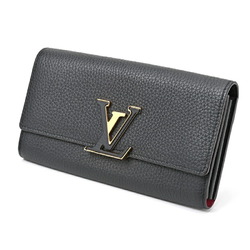 Louis Vuitton LOUIS VUITTON Portefeuille Capucines M61248 Taurillon Leather Black S-156184