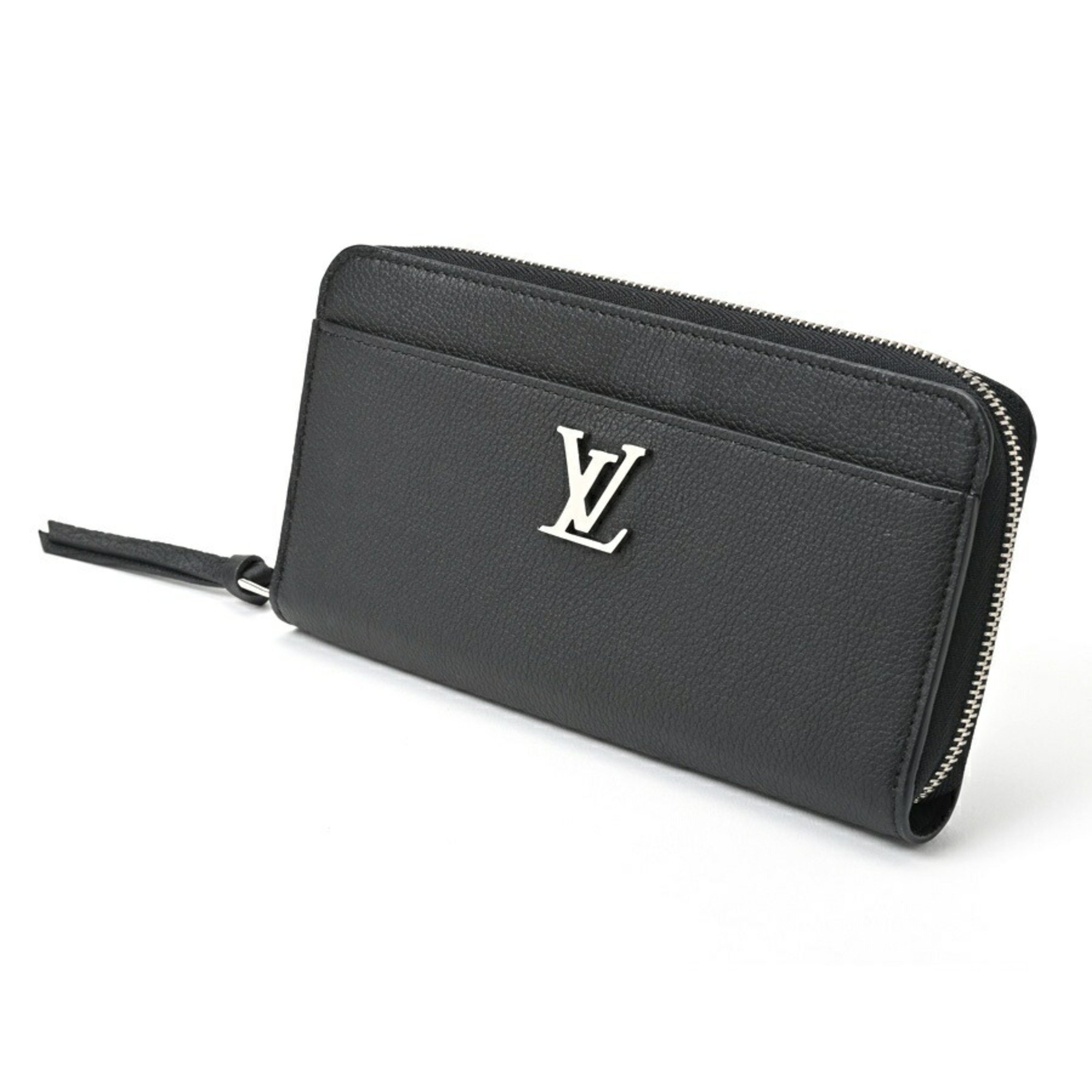 Louis Vuitton Zippy Lock Me M62622 Leather Black S-156188