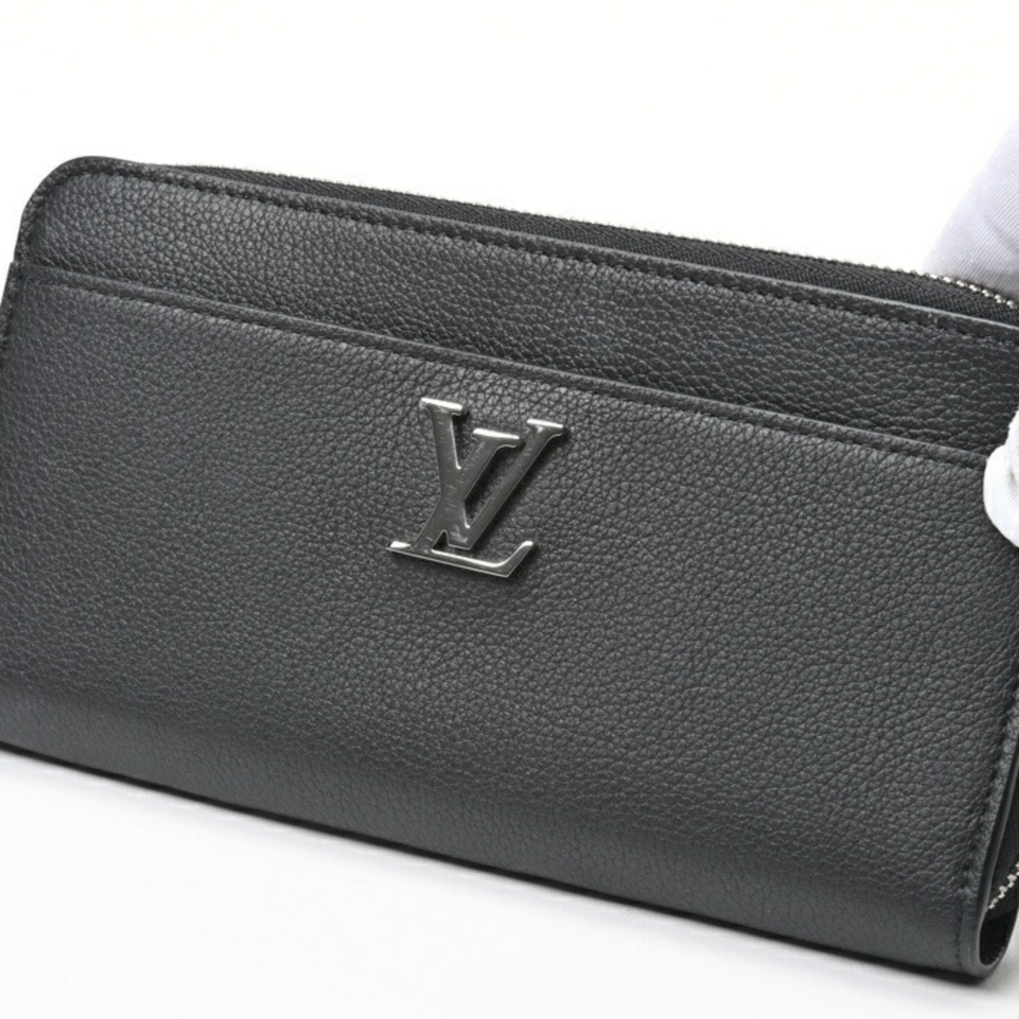 Louis Vuitton Zippy Lock Me M62622 Leather Black S-156188