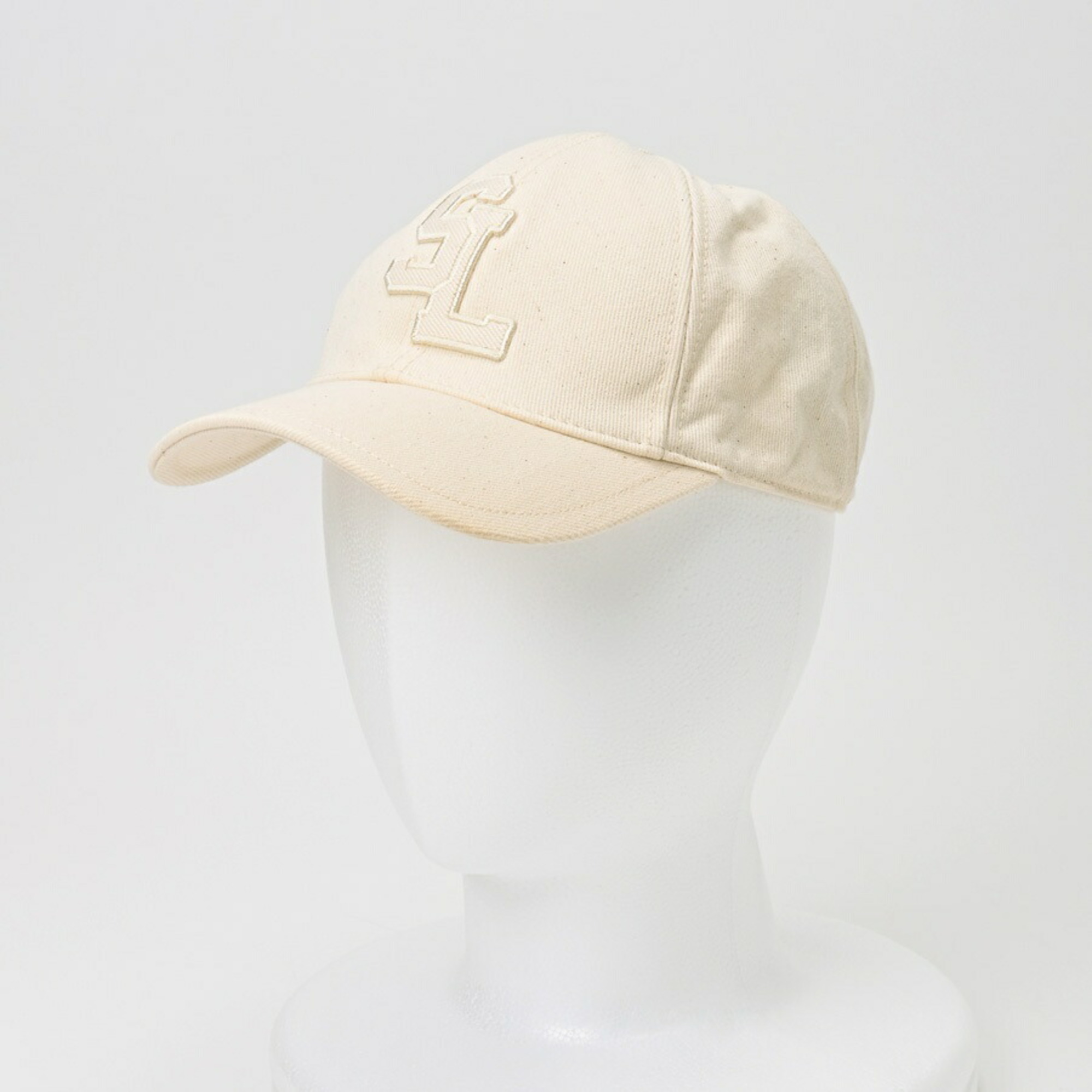 Yves Saint Laurent Saint Laurent SL Baseball Cap 690975 Cotton Ivory #57 S-156098