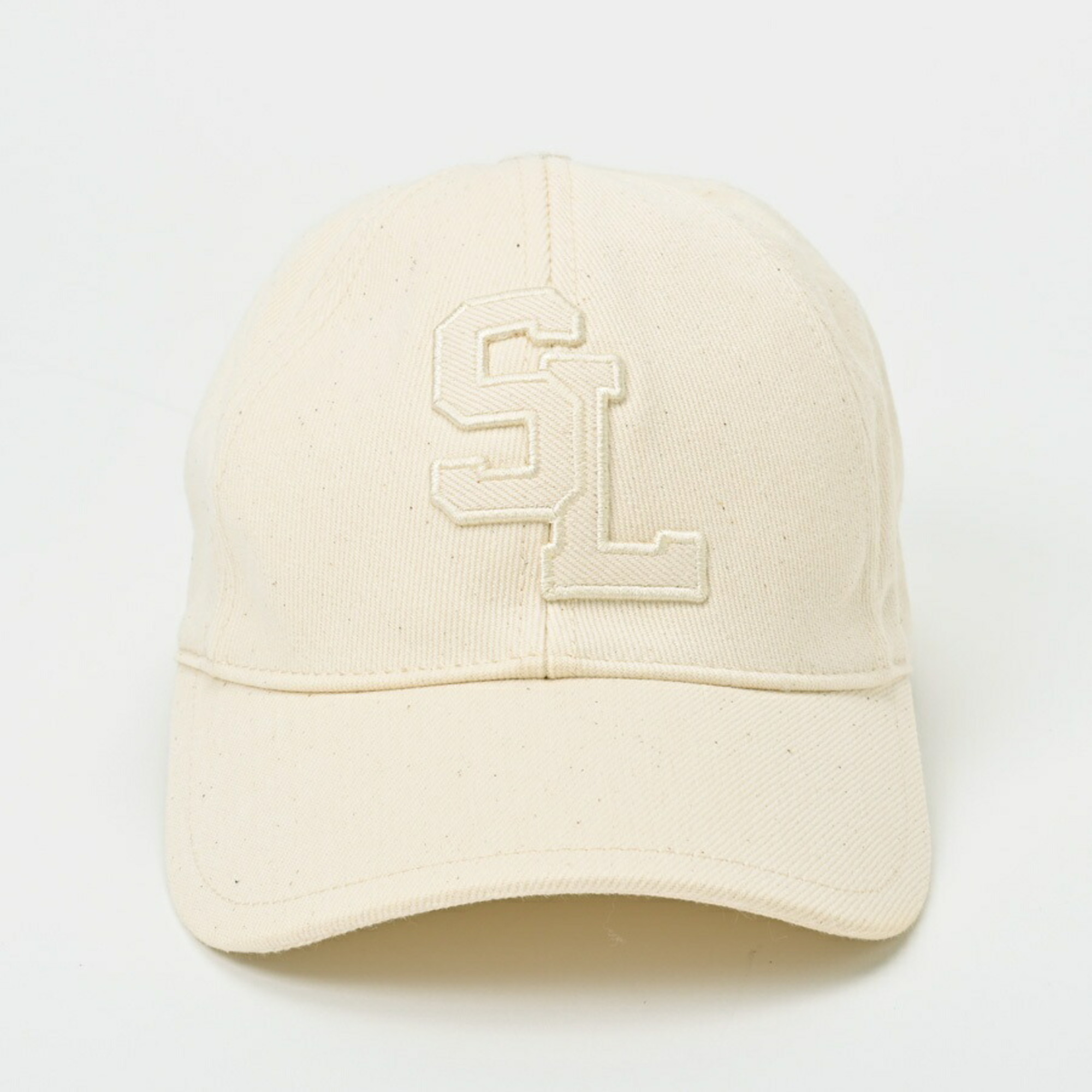 Yves Saint Laurent Saint Laurent SL Baseball Cap 690975 Cotton Ivory #57 S-156098