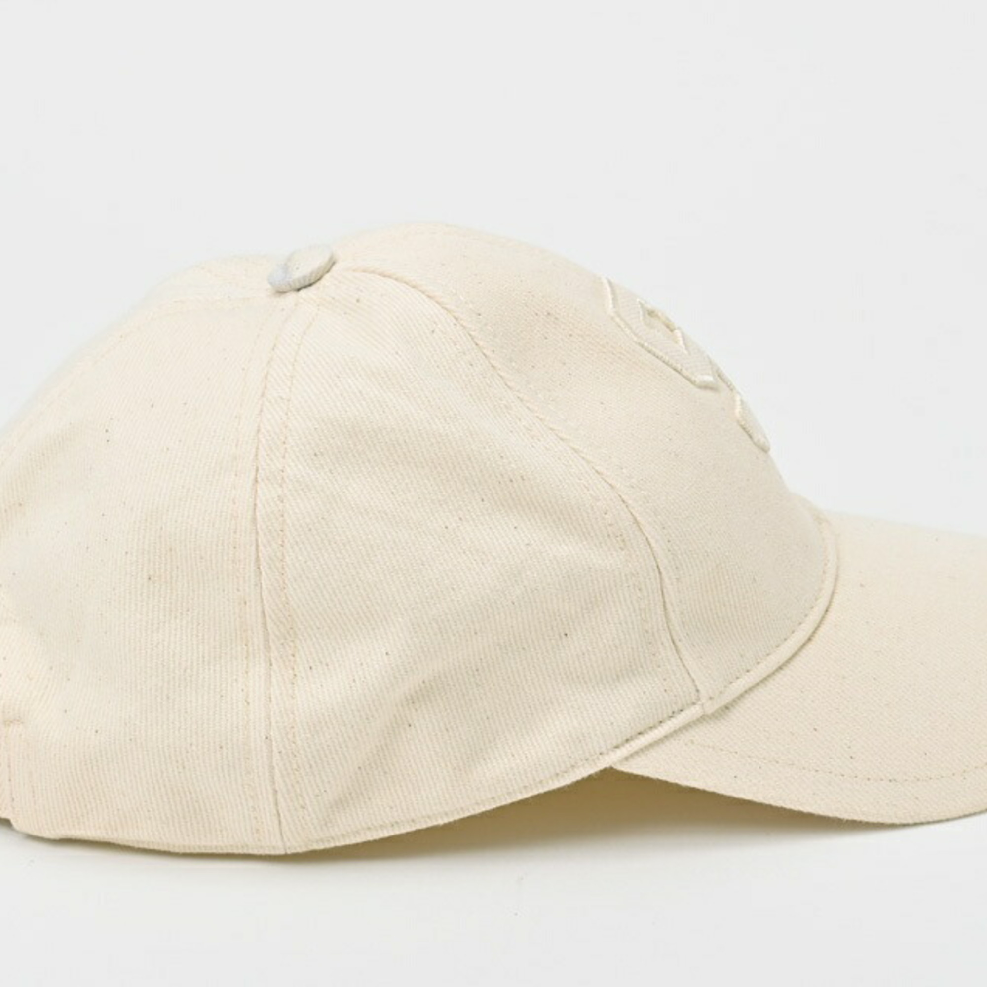 Yves Saint Laurent Saint Laurent SL Baseball Cap 690975 Cotton Ivory #57 S-156098