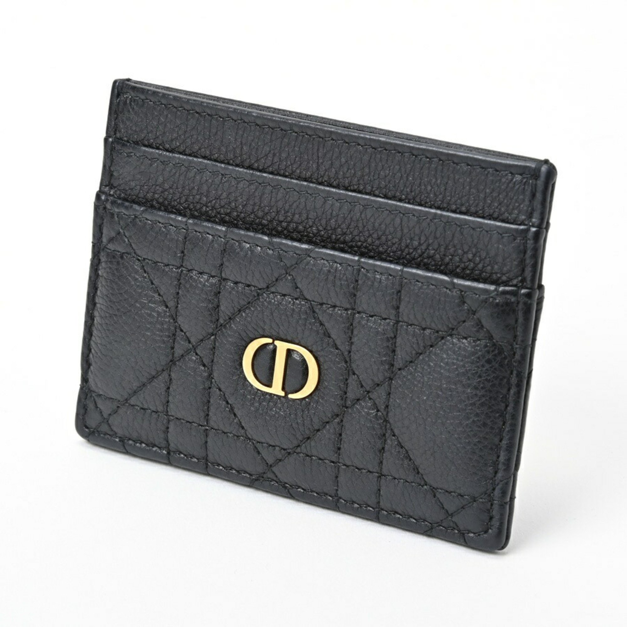 Christian Dior Dior DIOR Amour Caro Freesia Card Holder Case S5130UNID_M900 Cannage Calfskin Black S-156190