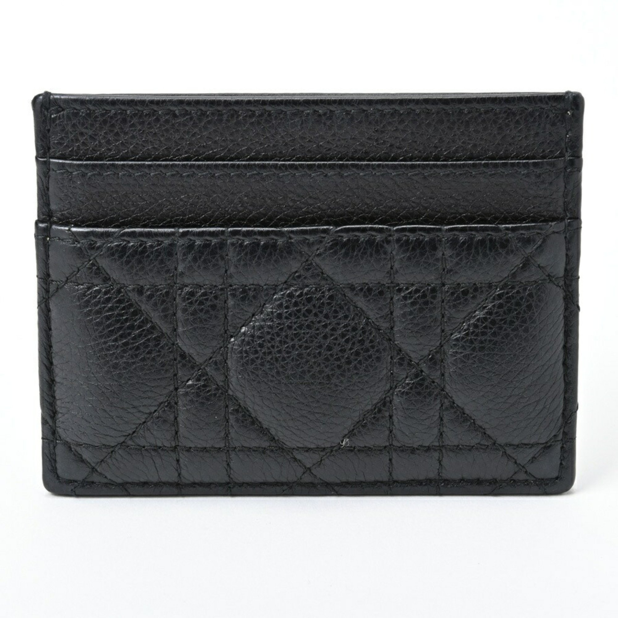 Christian Dior Dior DIOR Amour Caro Freesia Card Holder Case S5130UNID_M900 Cannage Calfskin Black S-156190