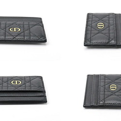 Christian Dior Dior DIOR Amour Caro Freesia Card Holder Case S5130UNID_M900 Cannage Calfskin Black S-156190