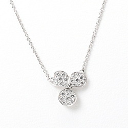 Tiffany Paper Flower Necklace Pt950 Diamond 40cm A-155952