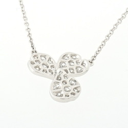 Tiffany Paper Flower Necklace Pt950 Diamond 40cm A-155952