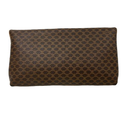 CELINE Macadam clutch bag brown women's