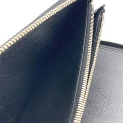 LOUIS VUITTON M30503 Zippy Wallet Vertical Round Taiga Long Black Men's