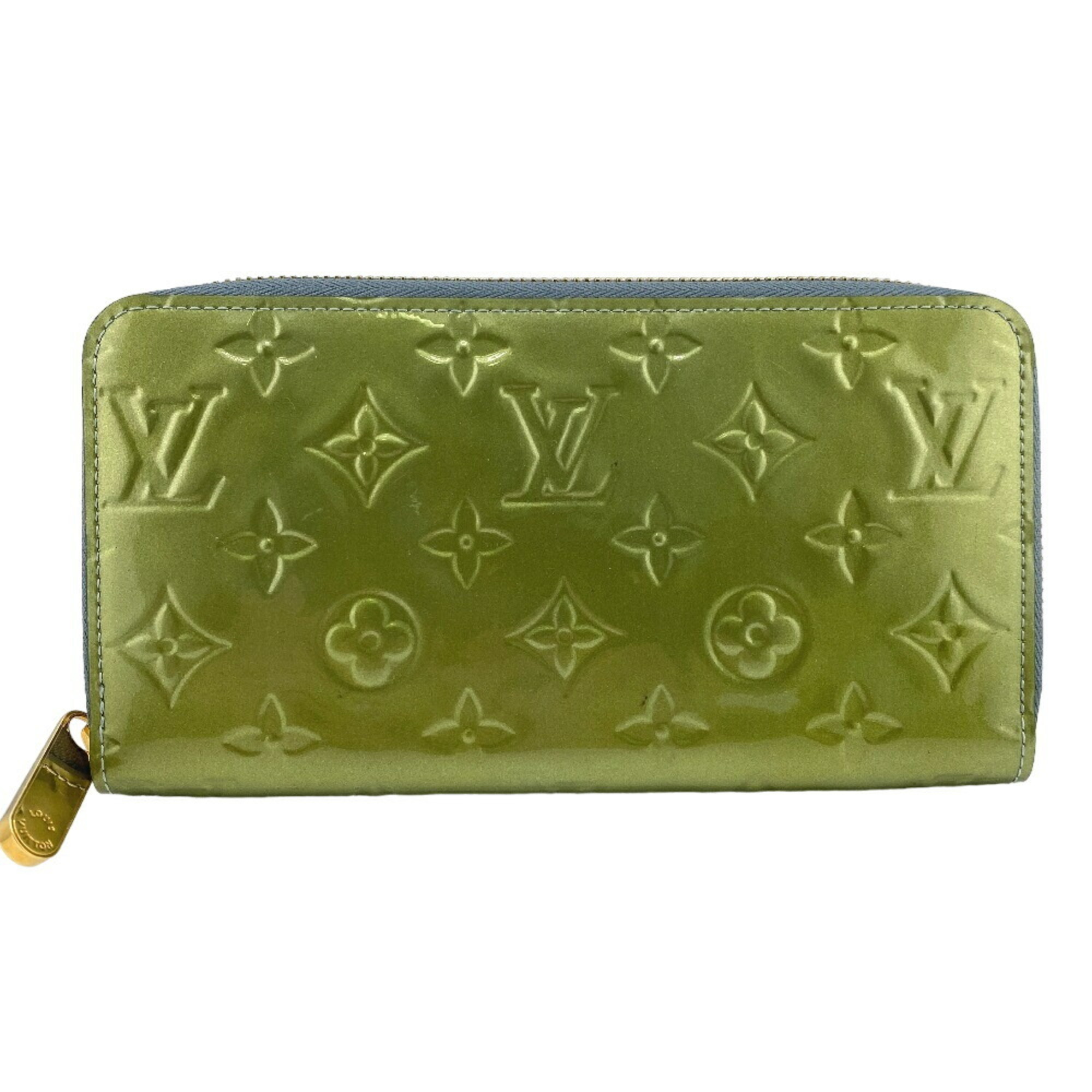 LOUIS VUITTON M91565 Zippy Wallet Round Long Green Women's