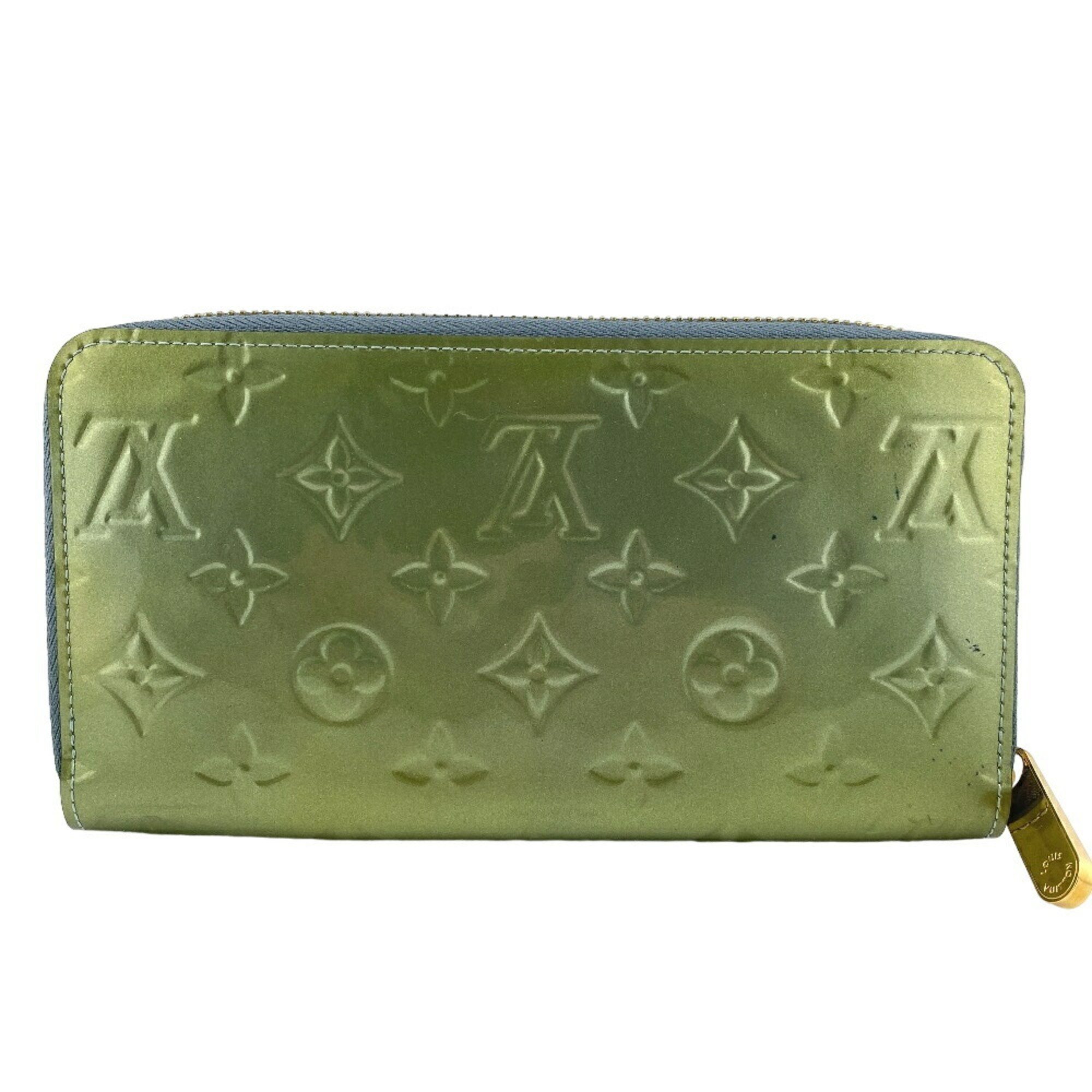 LOUIS VUITTON M91565 Zippy Wallet Round Long Green Women's