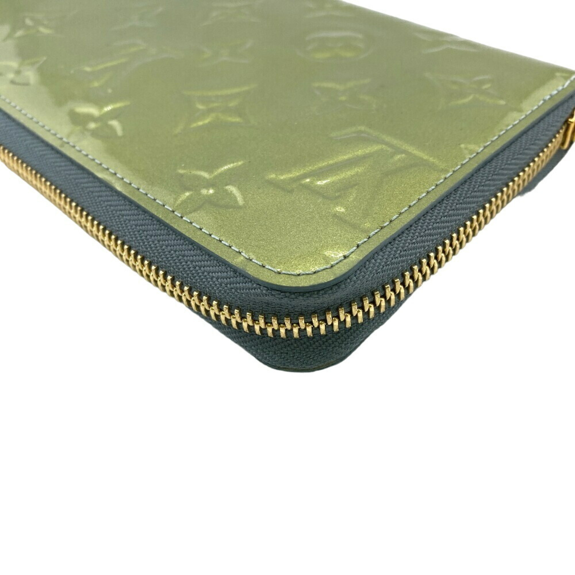 LOUIS VUITTON M91565 Zippy Wallet Round Long Green Women's