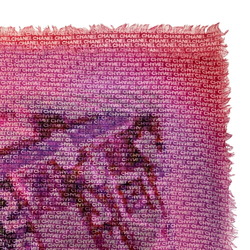 CHANEL 17S Coco Mark Scarf Muffler Pink Women's