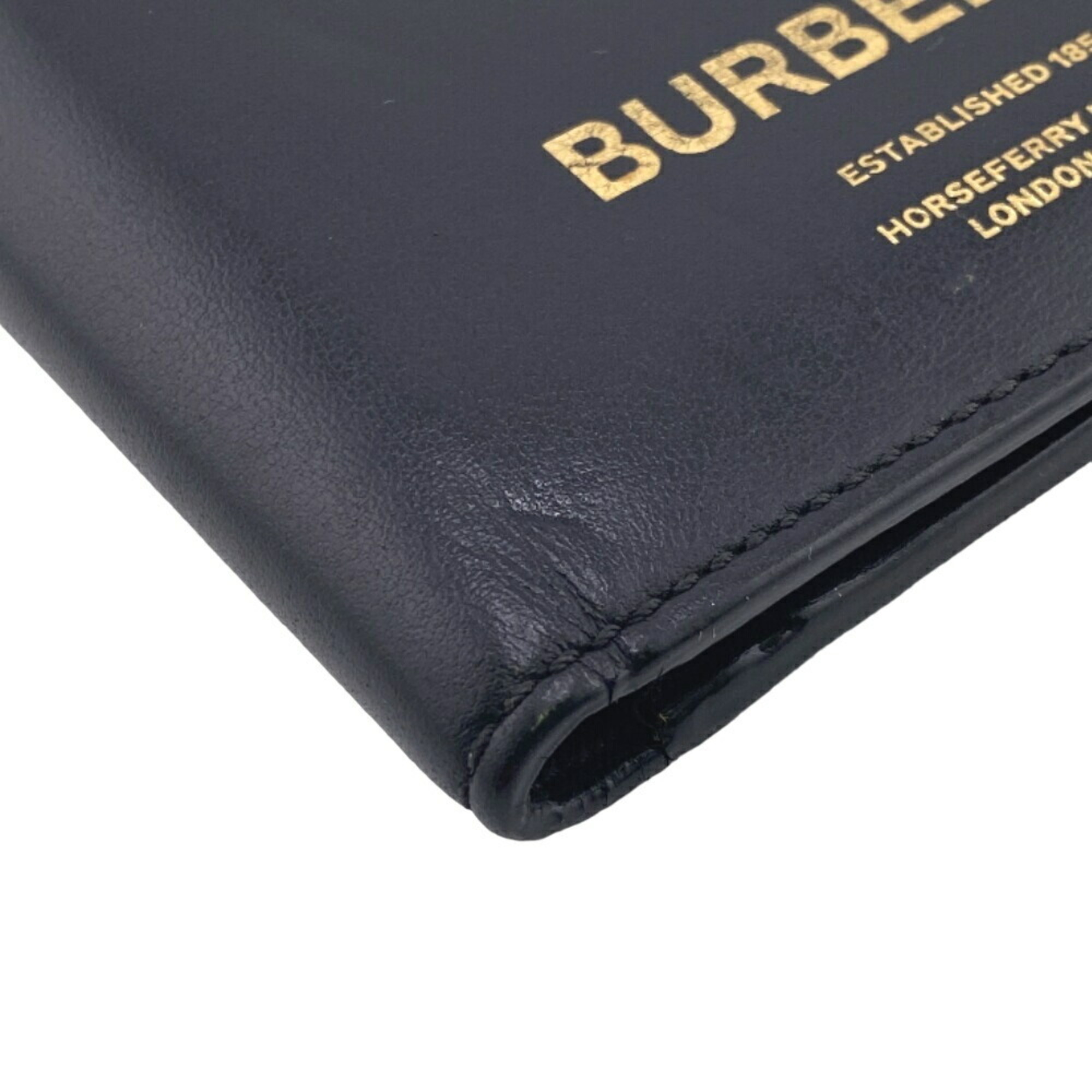 THOMAS BURBERRY Thomas Burberry Bi-fold Wallet Black Men's