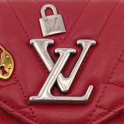 LOUIS VUITTON M63964 Portefeuille Long New Wave Love Lock Wallet Red Women's