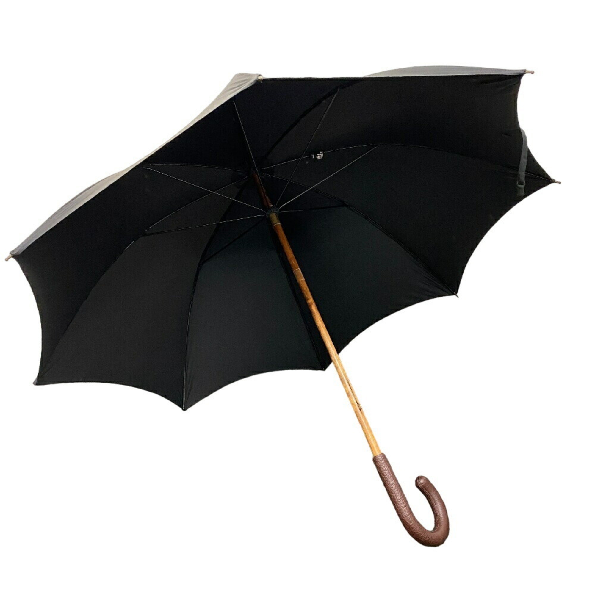 HERMES Hermes Umbrella Black Unisex