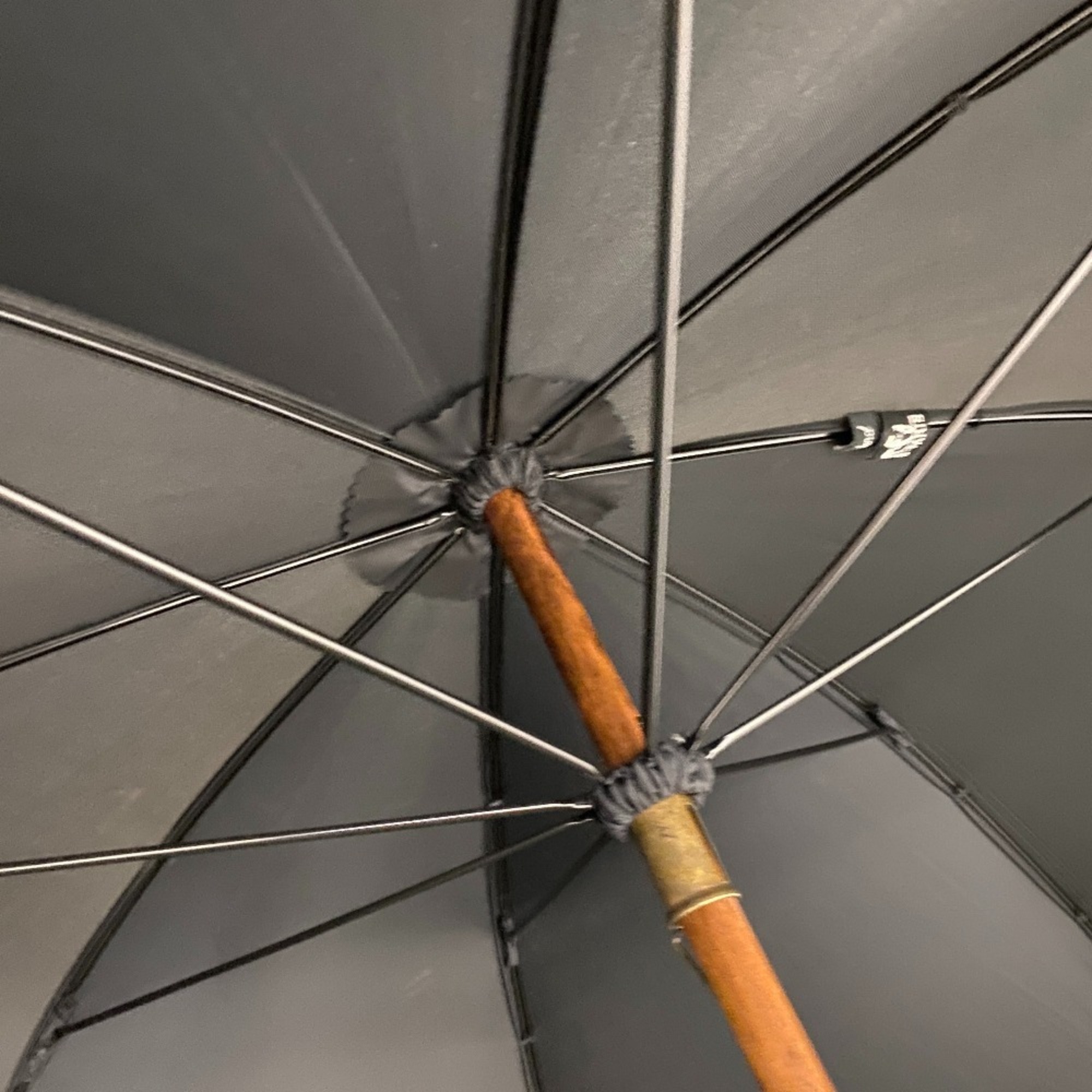 HERMES Hermes Umbrella Black Unisex