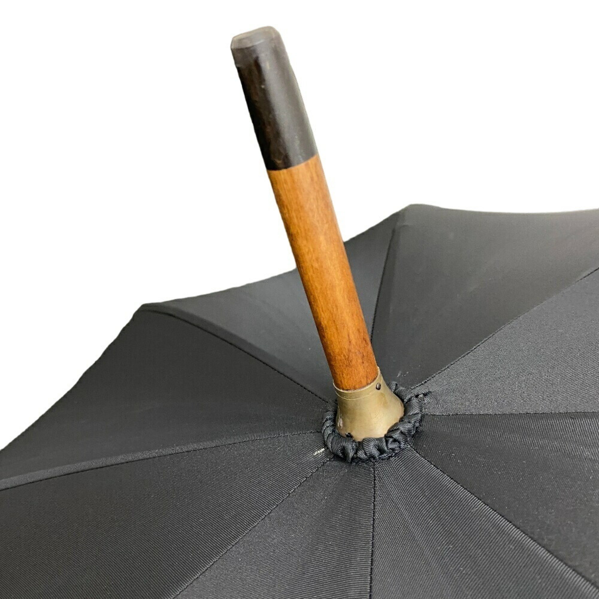 HERMES Hermes Umbrella Black Unisex