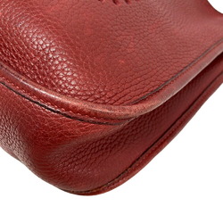 HERMES Evelyn 2 Taurillon Clemence Shoulder Bag Red Women's