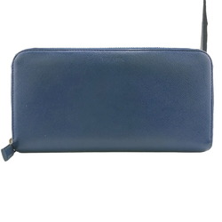 PRADA Prada round long wallet blue unisex