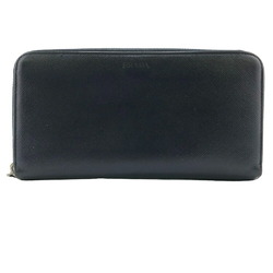 PRADA Prada Round Long Wallet Navy Unisex