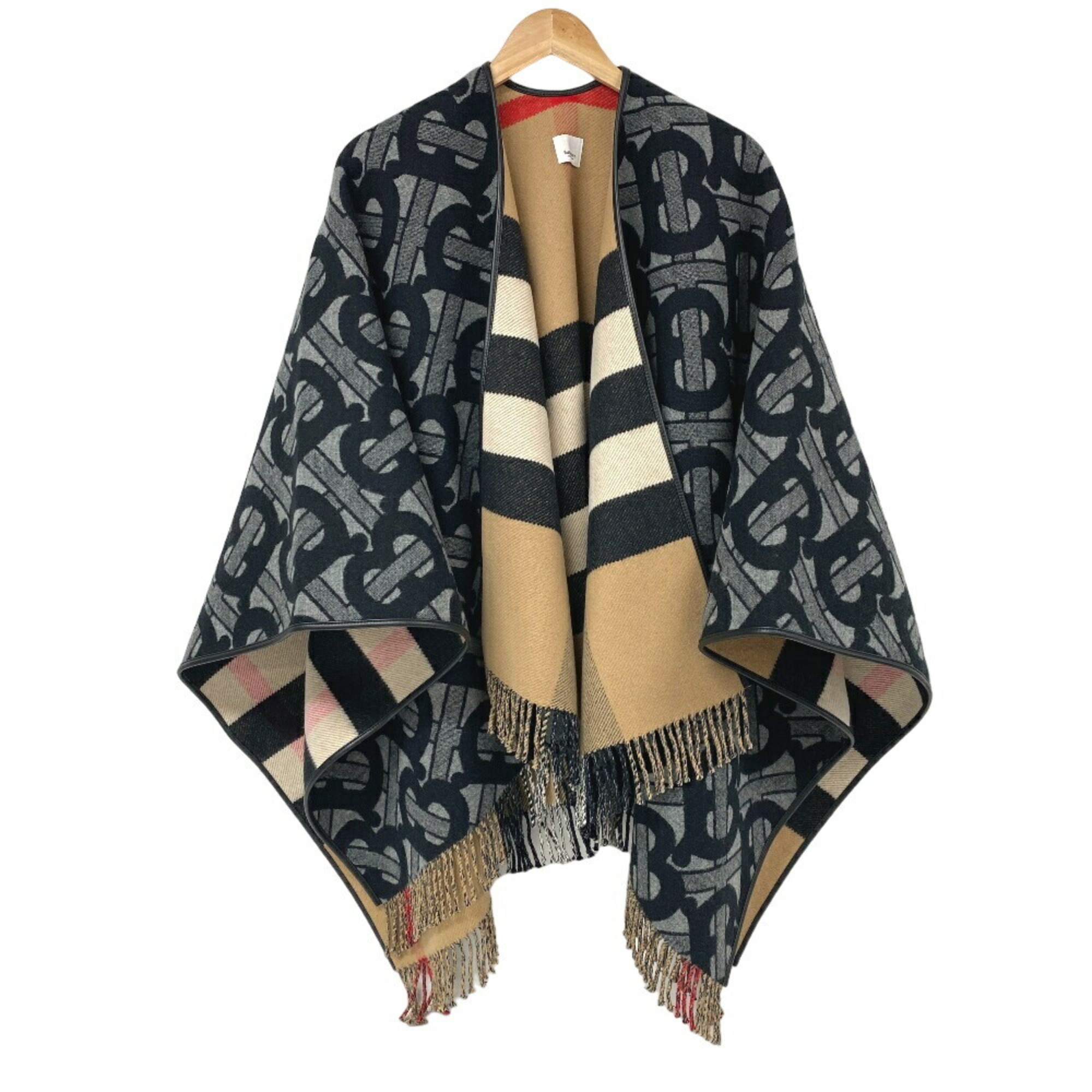 THOMAS BURBERRY Thomas Burberry Tisci period reversible TB monogram poncho black unisex