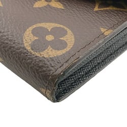 LOUIS VUITTON M80726 Portefeuille Sarah Giant Monogram Reverse Long Wallet Brown Women's