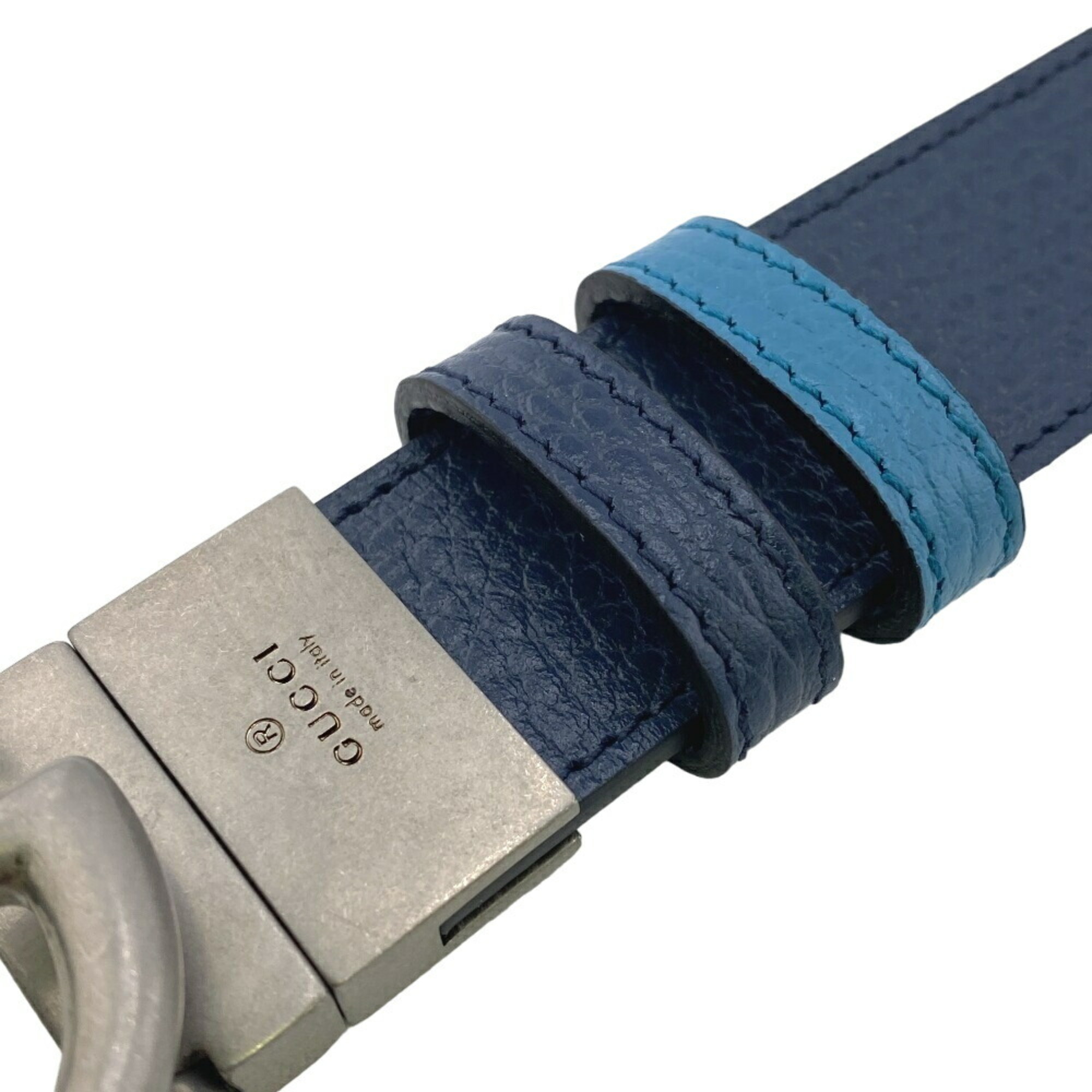 GUCCI 643847 70 28 GG Marmont Belt Navy Unisex