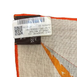 HERMES Hermes Carre Gean L’OMBRELLE MAGIQUE Magic Wand Umbrella Scarf Muffler Orange Women's