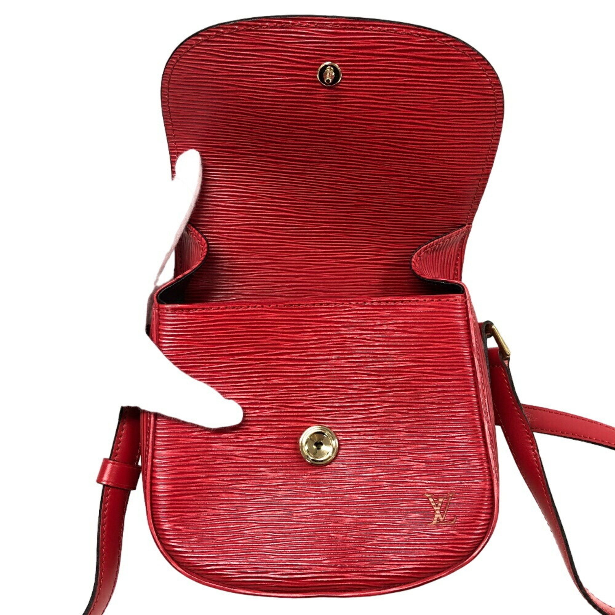 LOUIS VUITTON M52197 Saint-Clou Epi Shoulder Bag Castilian Red for Women