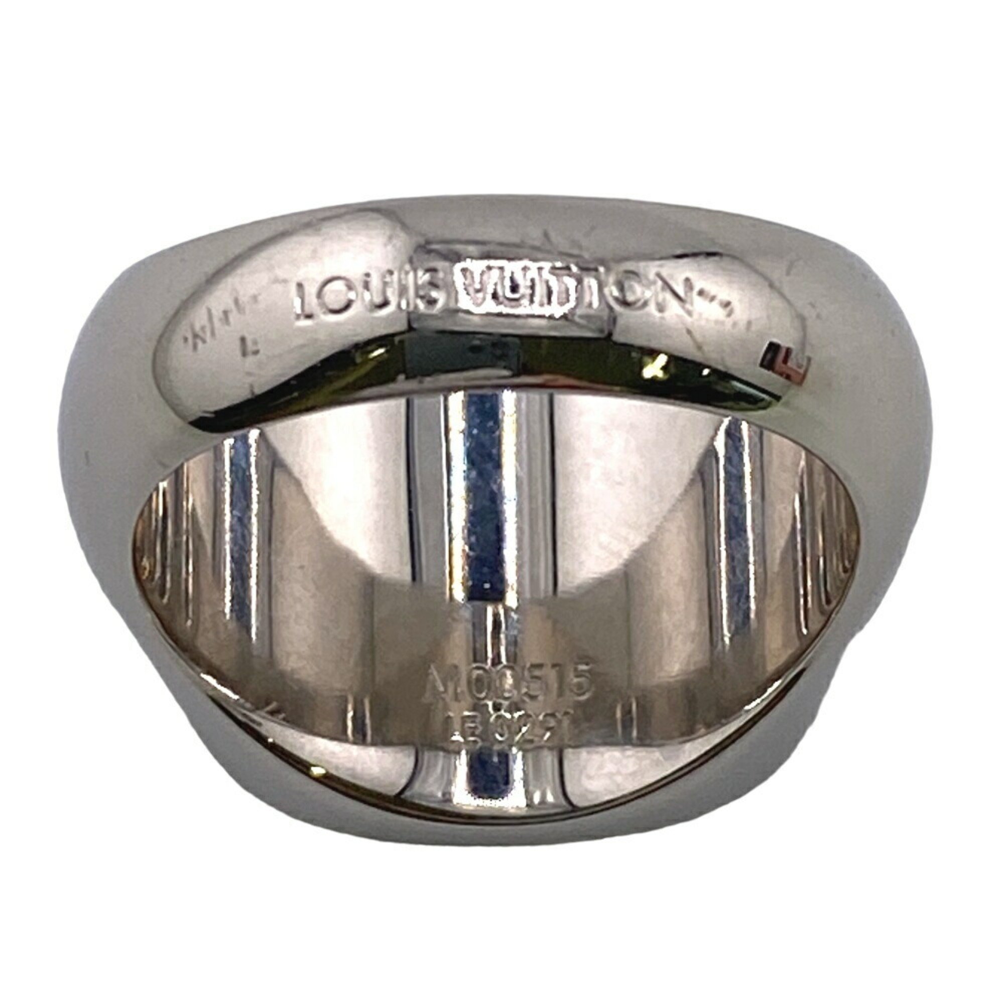 LOUIS VUITTON LE0291 Berg Monogram Padlock Ring, Silver, Unisex