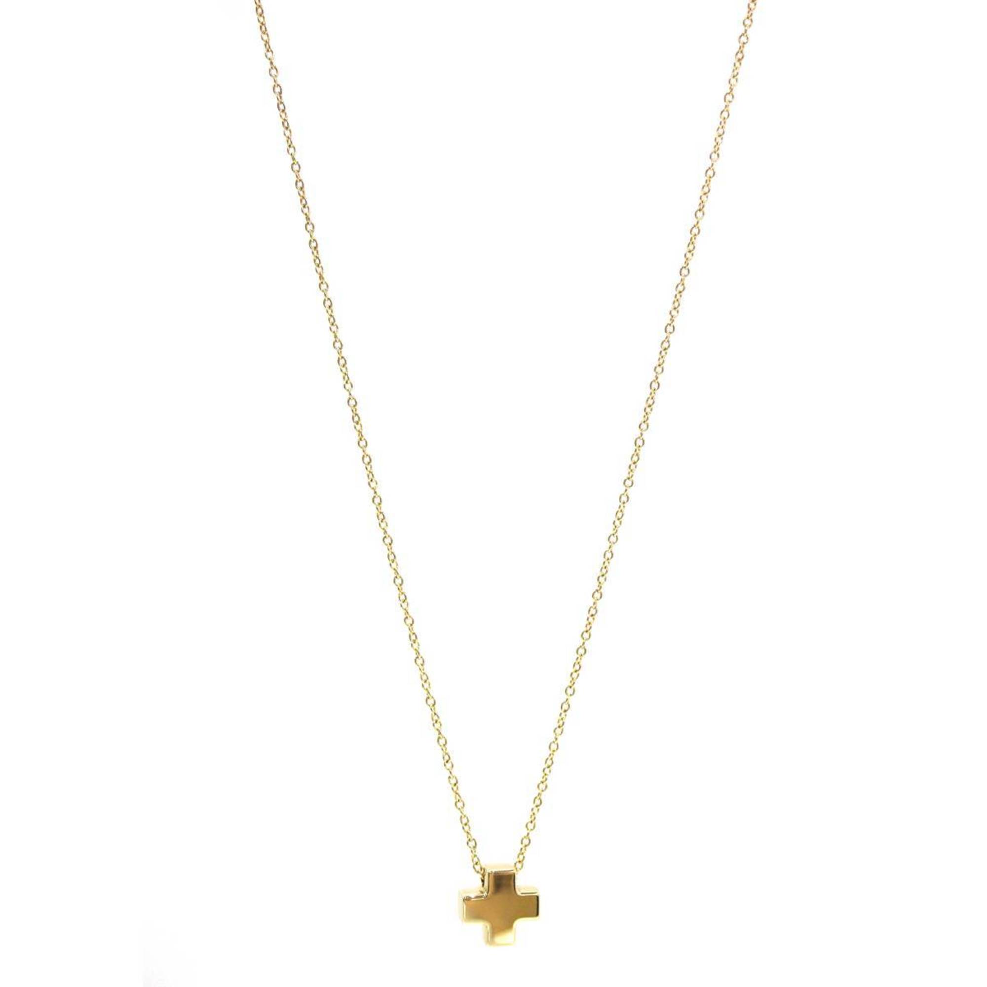 Tiffany & Co. K18YG Roman Cross Necklace Yellow Gold Neck size: approx. 42cm Weight: 3.3g