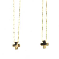 Tiffany & Co. K18YG Roman Cross Necklace Yellow Gold Neck size: approx. 42cm Weight: 3.3g