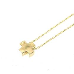 Tiffany & Co. K18YG Roman Cross Necklace Yellow Gold Neck size: approx. 42cm Weight: 3.3g