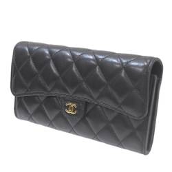 CHANEL Chanel Matelasse Long Wallet Lambskin