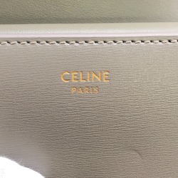 CELINE Small Flap Wallet Triomphe Tri-fold Green Women's